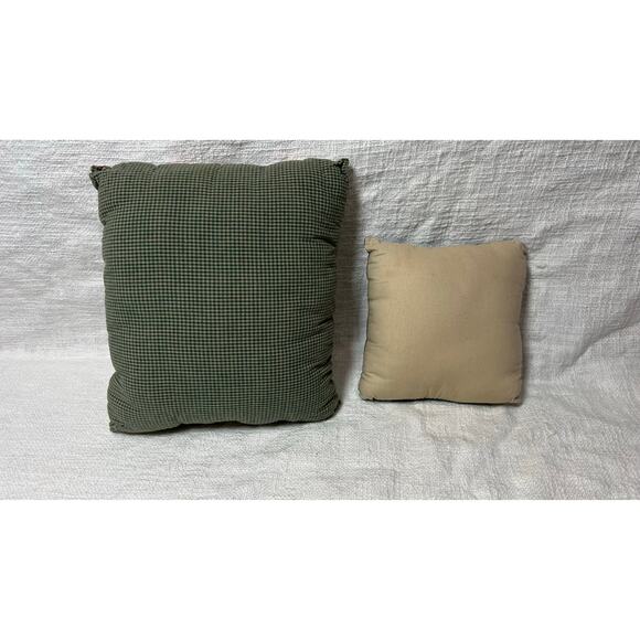 Primitive Country Patchwork Decorative Pillows Set of 2 Rustic Farmhouse Decor - Picture 5 of 5